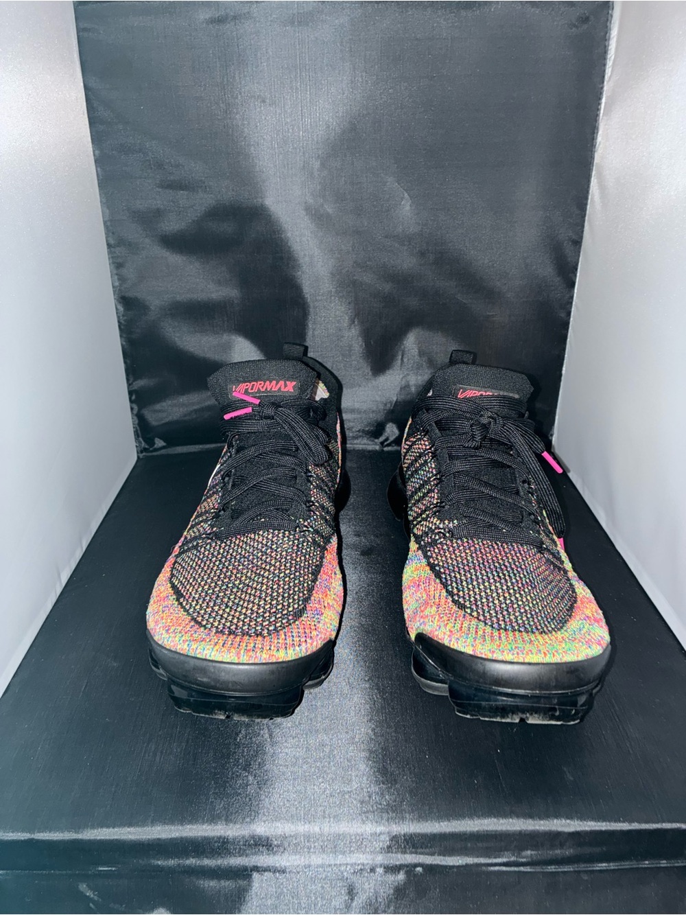 Nike Women's Multicolor Flyknit Sneakers with Black Soles